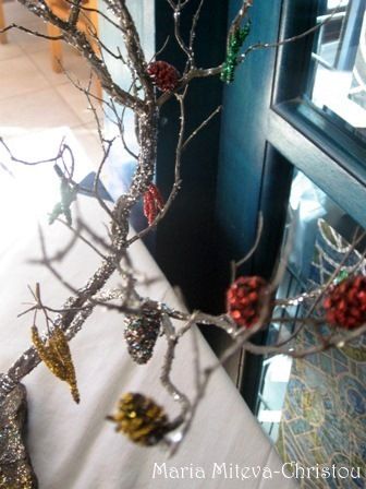 Декоративно Дръвче за Коледна Украса от Природни Материали