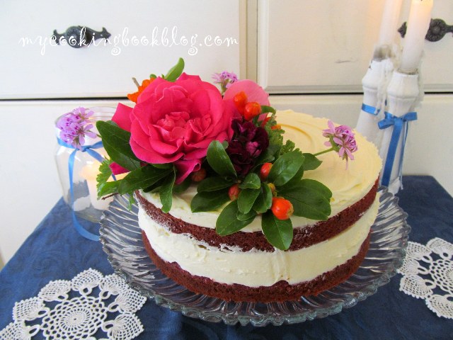 Торта червено кадифе с олио (Southern Red Velvet Cake)