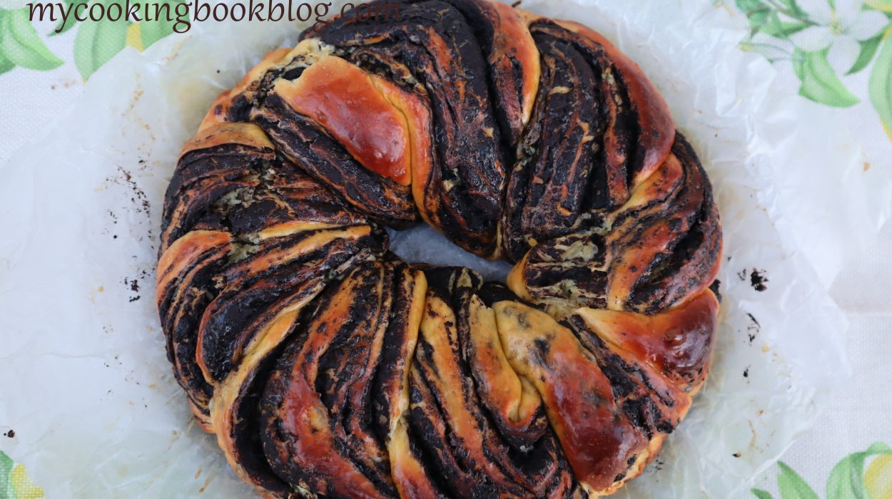 Козунак с шоколадова плънка